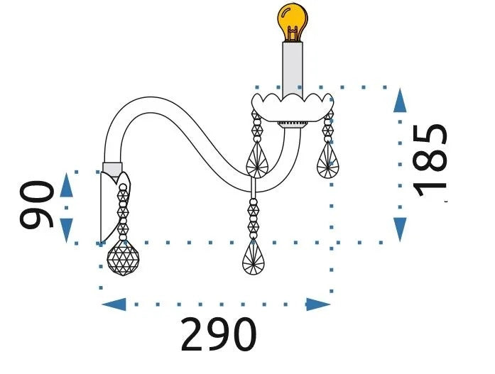 Lampada Di Cristallo Da Muro 300755