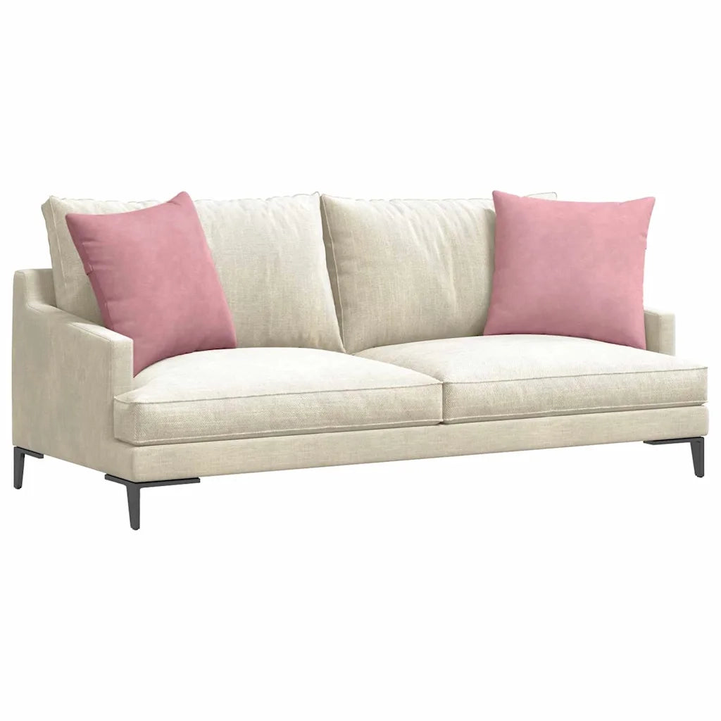 Cuscini da Divano 2 pz | Cuscini per sedie Rosa 50 x 50 cm Tessuto in Cords