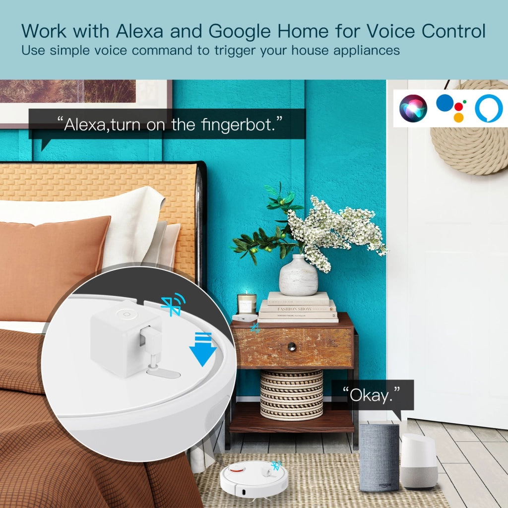 Fingerbot Smart Switch Toggle Pulsante Pusher Bluetooth BLE Bluetooth BLE Mesh TUYA, Smart Life 5V IP20