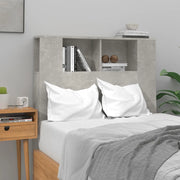 Testiera con Scomparti-Testata con Ripiani Grigio Cemento 100x18,5x102,5cm