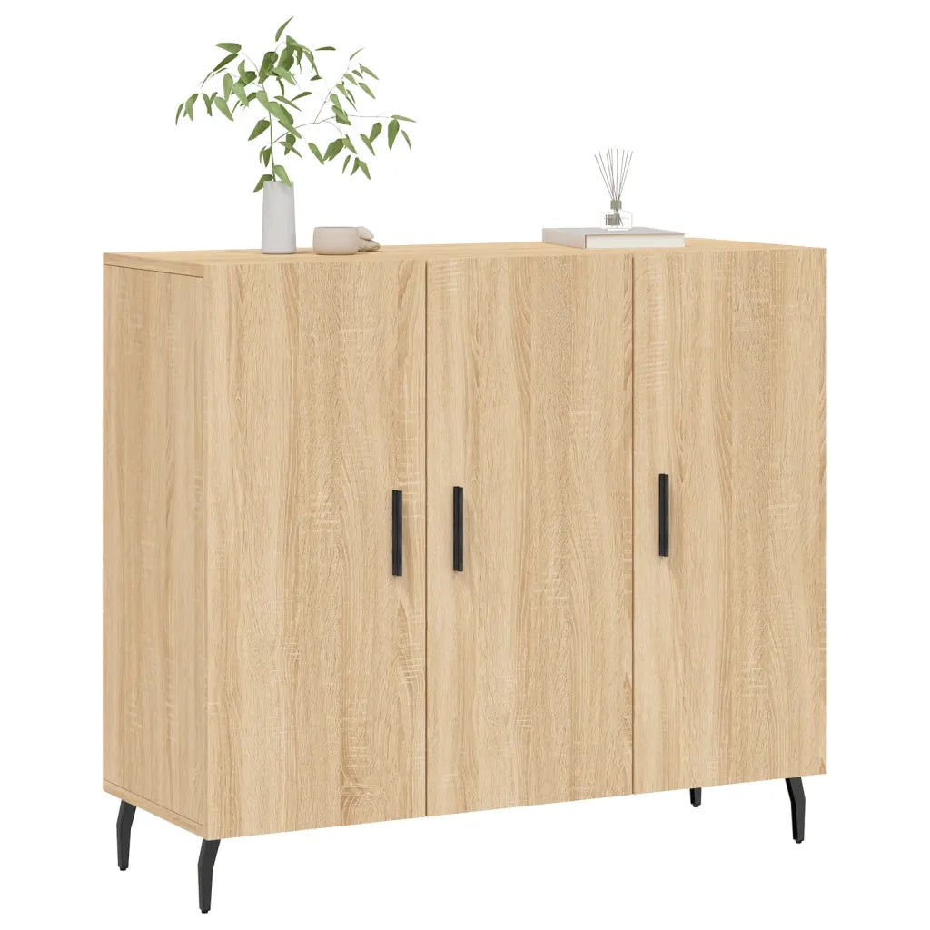 Credenza Rovere Sonoma 90x34x80 cm in Legno Multistrato 828127