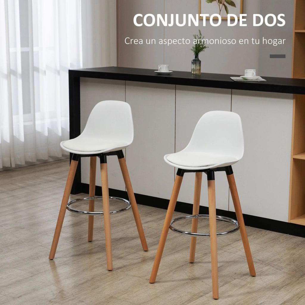 Sgabelli da Bar ¨C zephmum ¨C Bianco 43x43x91 cm