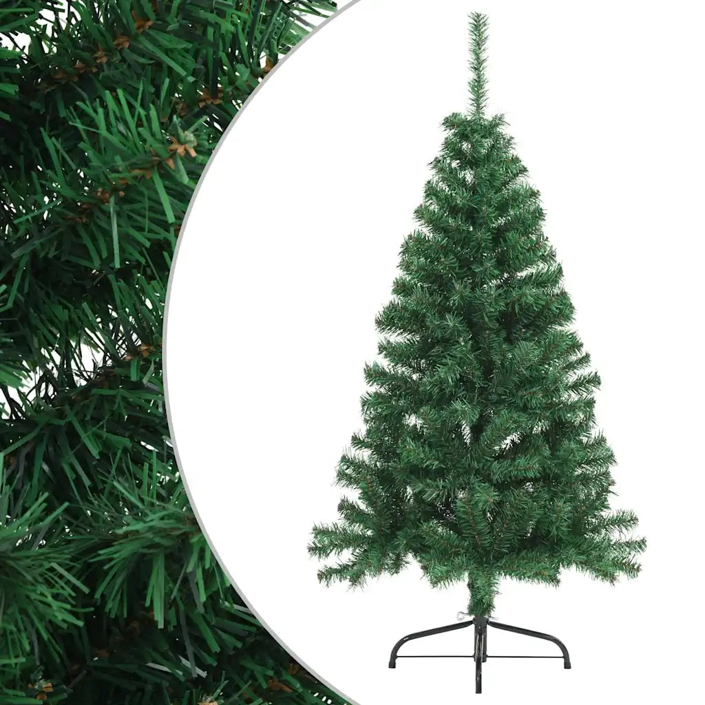 Albero di Natale | Decorazioni natalizie Artificiale Met¨¤ con Supporto Verde 150 cm PVC