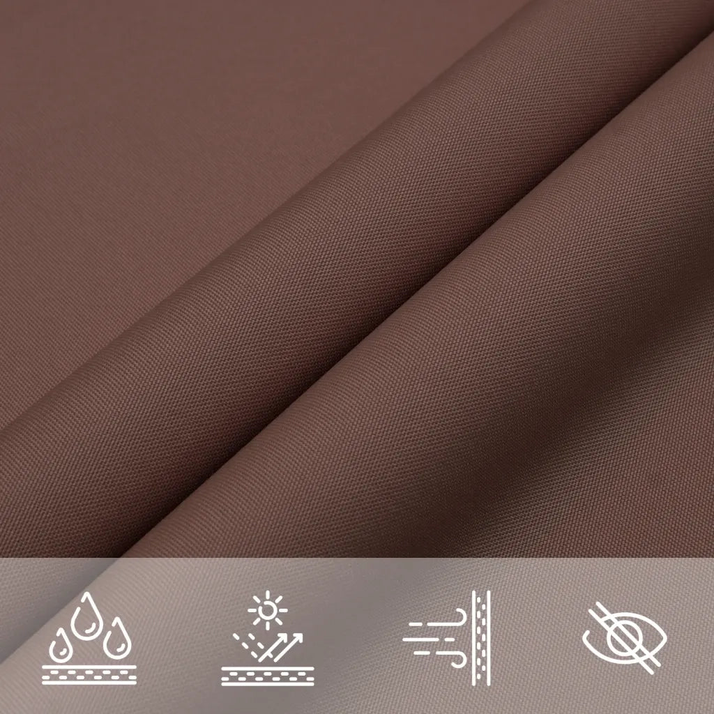 Parasole a Vela Oxford Triangolare 3x3x3 m Marrone 135830