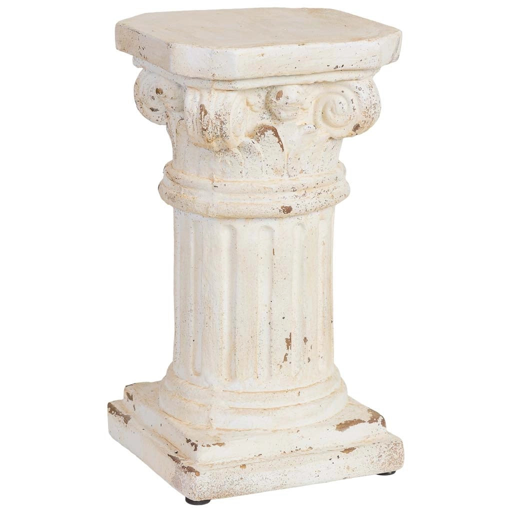 Colonna decorativa in magnesio bianco 25x25x45h cm