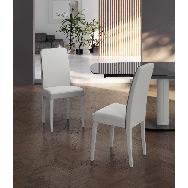 Set di 2 Sedie in similpelle Anita 59cm X 46cm H 99cm Stones