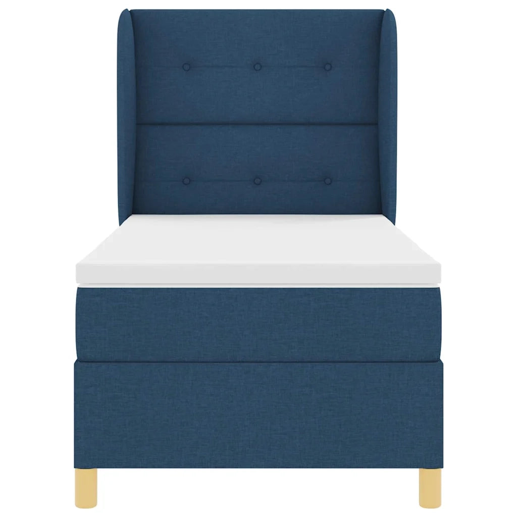 Letto a molle con materasso Blu 200 x 100 cm Tessuto 3340745