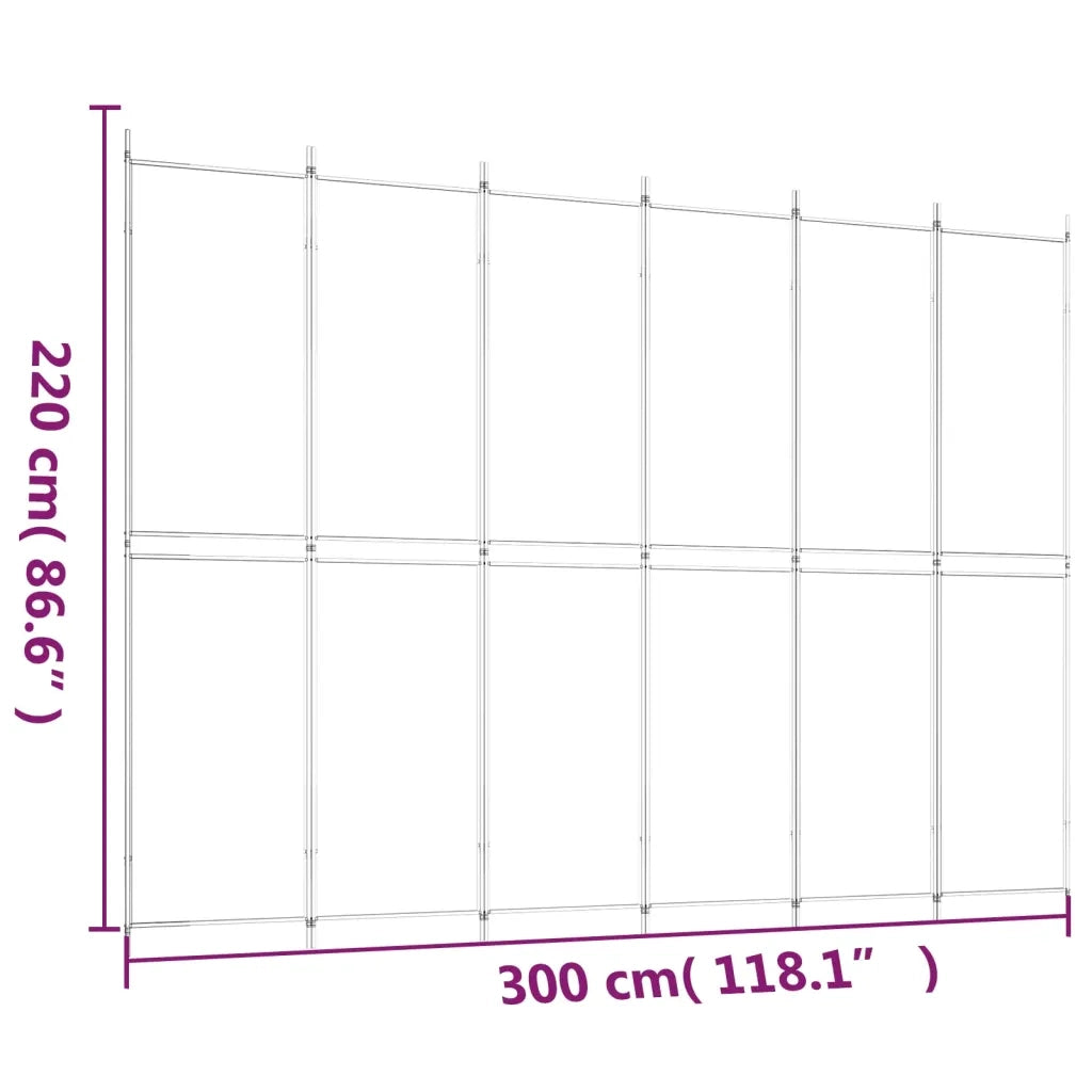 Divisorio a 4 Pannelli Bianco 300x220 cm Tessuto 350254