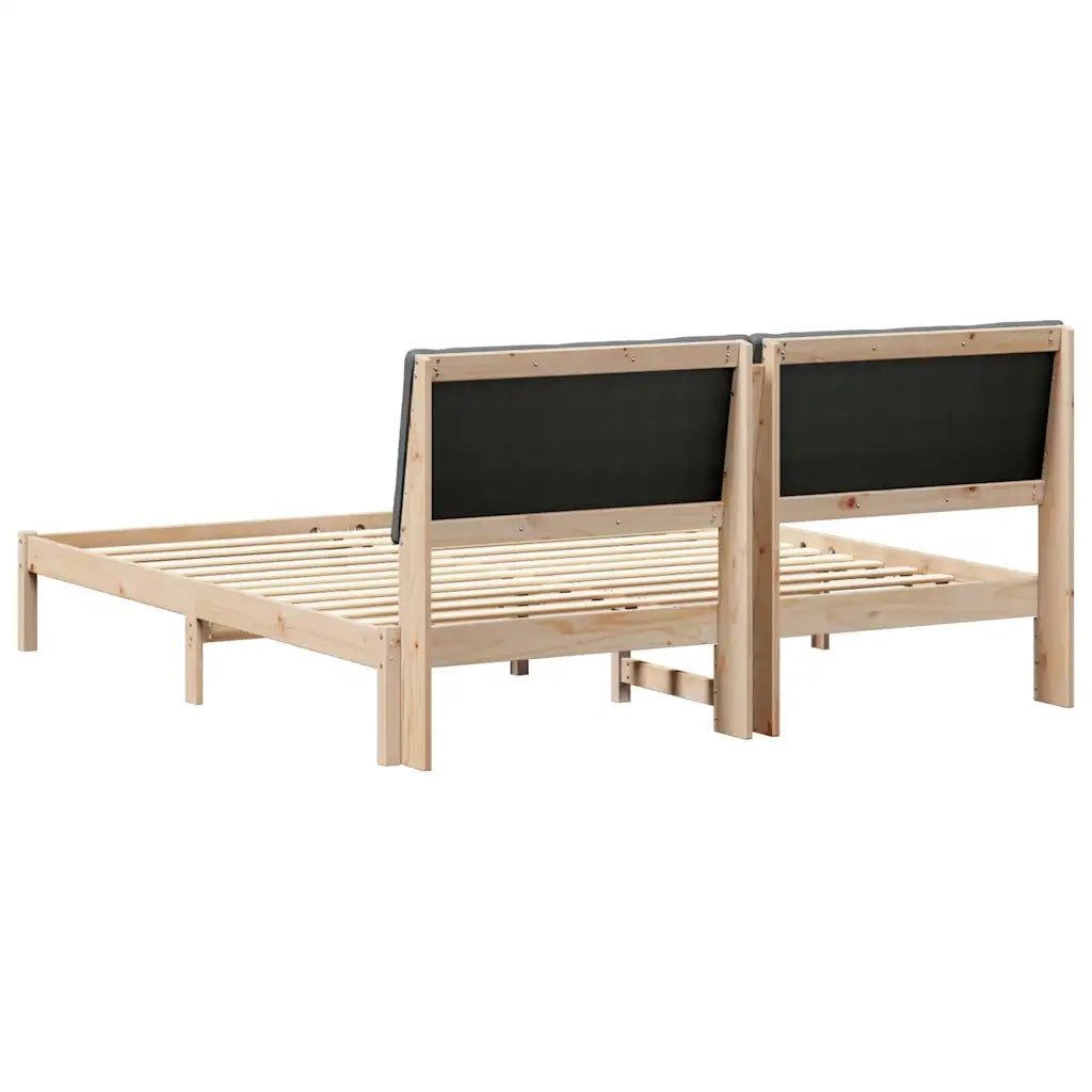Struttura del Letto marrone e grigio scuro 200 x 200 cm