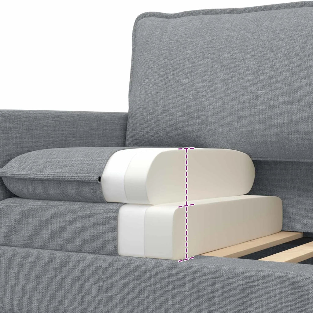Set di divani 2 pz Grigio Chiaro Tessuto 3417137