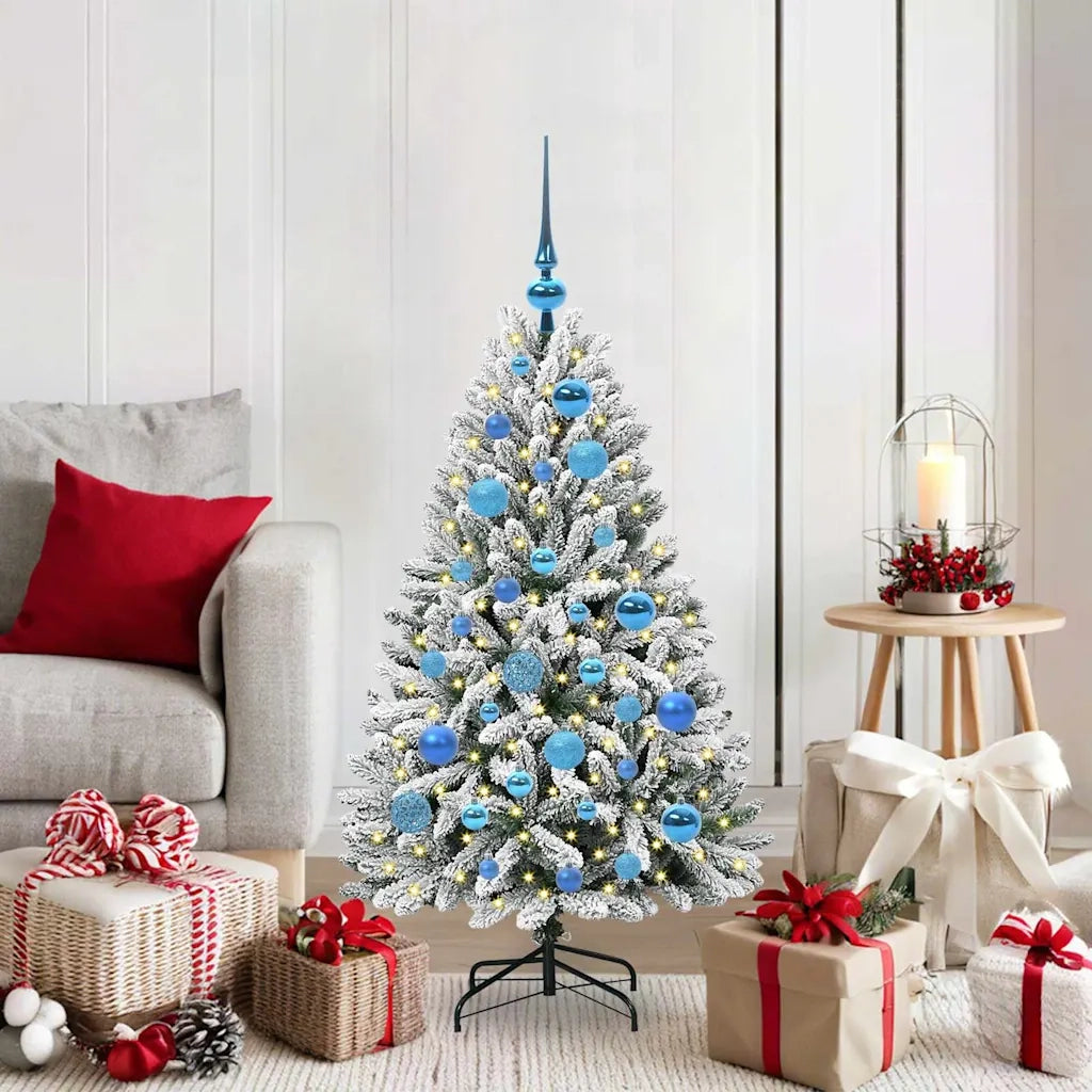 Albero di Natale artificiale con 150 LED Verde e Bianco 120 cm 3395737