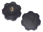 VOLANTINO CON BUSSOLA IN FERRO FILETTATA IN ABS NERO- - ø volantino mm.40, bussola M6 - 10 pezzi