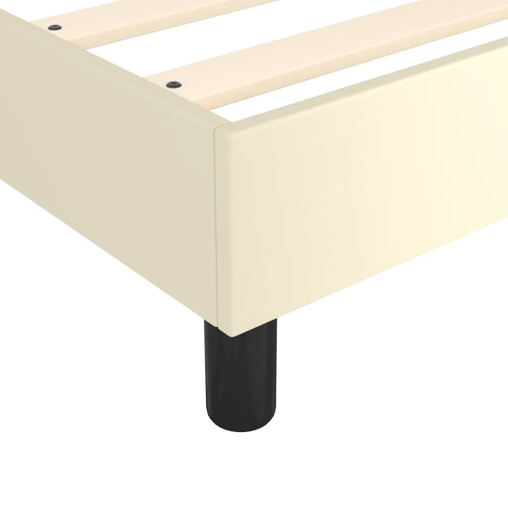 Struttura Letto a Rete a Molle Crema 140x190 cm in Similpelle 3120696