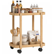 Carrello Cucina con Ruote ¨C Xylo ¨C Bamb¨´ 2 Ripiani 54x36,5x60cm Naturale