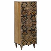 Mobile Alto Marrone 40 x 33,5 x 110 cm Legno di mango massello 4018361