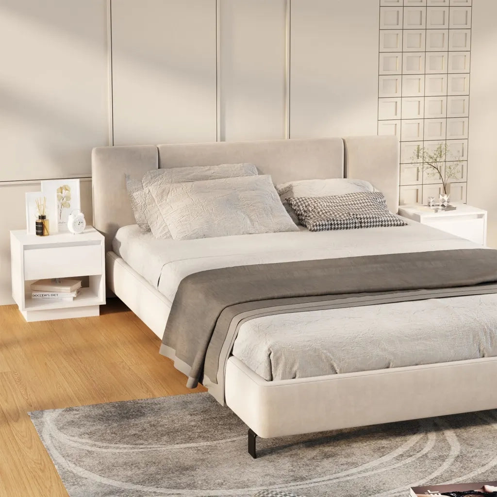 Comodini 2 pz Bianchi 45x34x44 cm in Truciolato 809513