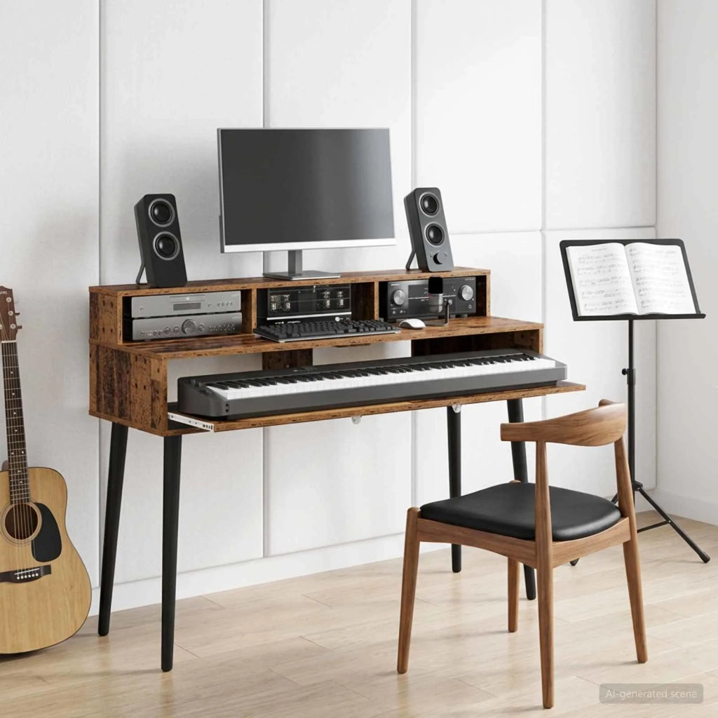 Scrivania studio Legno antico 130 x 42,5 x 36 cm 8006730