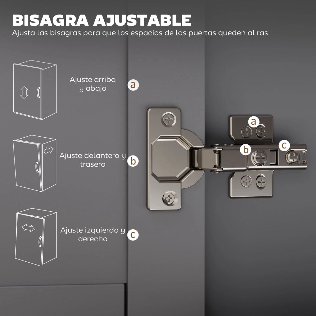 Mobile Cucina con Ruote ¨C Minimal ¨C Grigio 105x36x85 cm