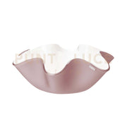 CENTROTAVOLA PICCOLO SOFT IN CRISTALLO ACRILICO BIANCO E ROSA CIPRIA