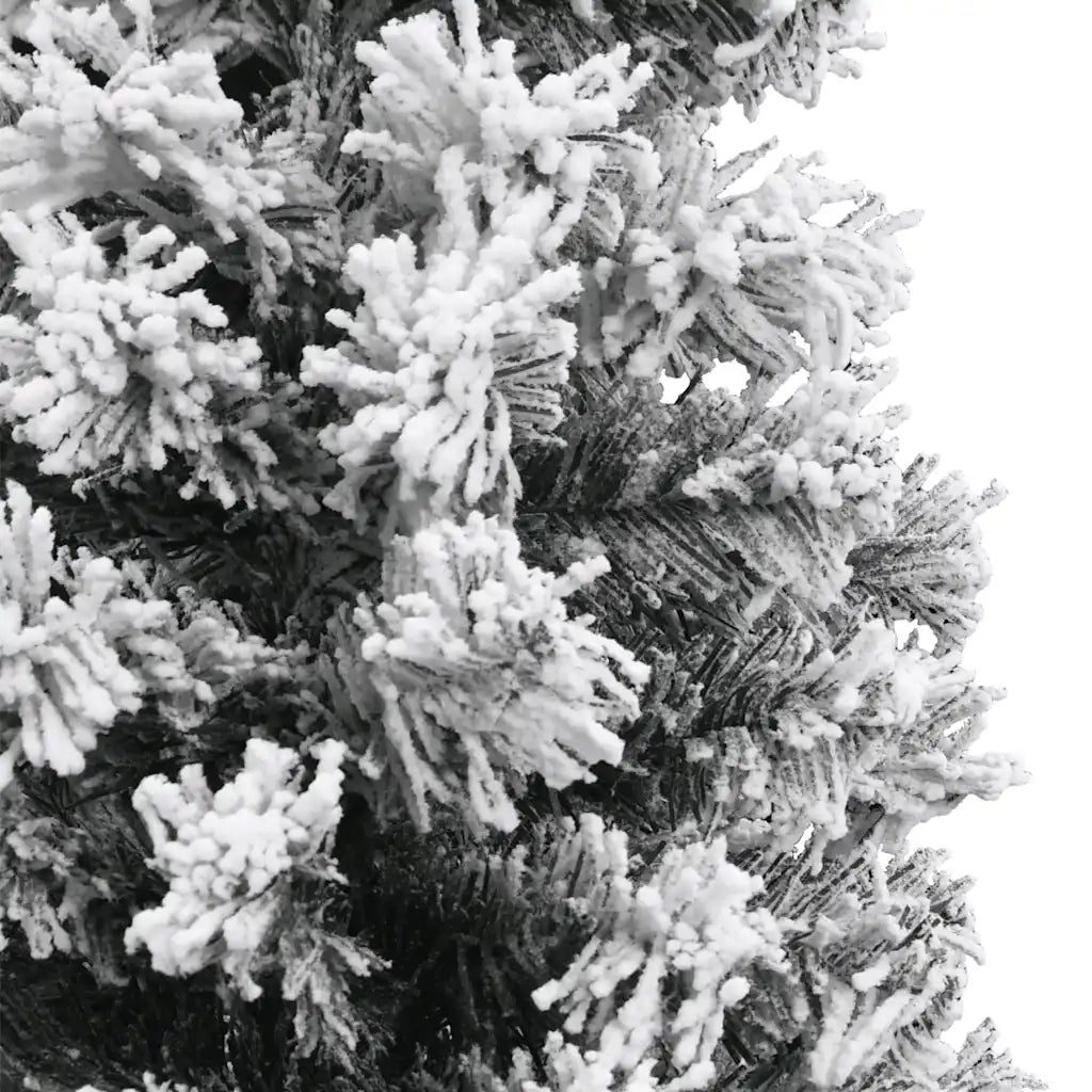Albero di Natale Sottile con Neve Fioccata Verde 120 cm PVC 329257