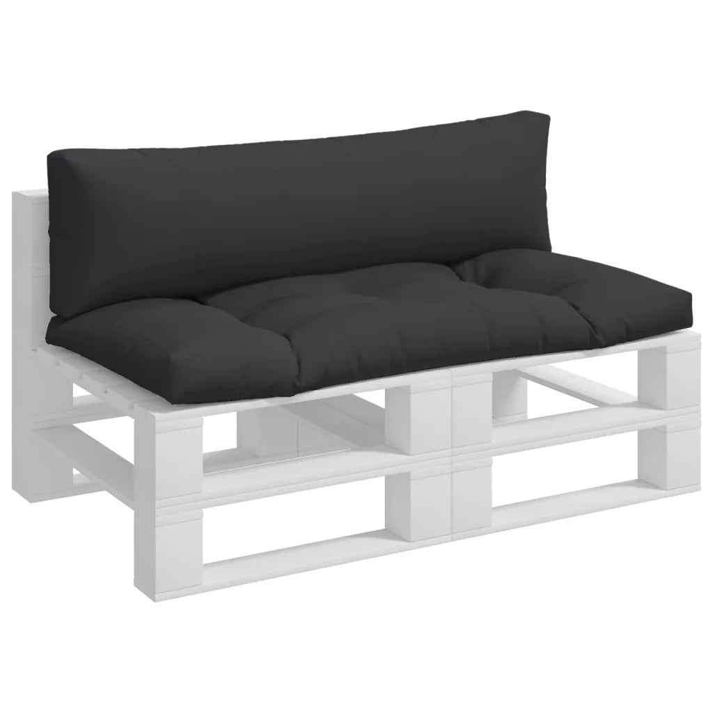 Cuscini per Pallet 2 pz Neri in Tessuto 360929