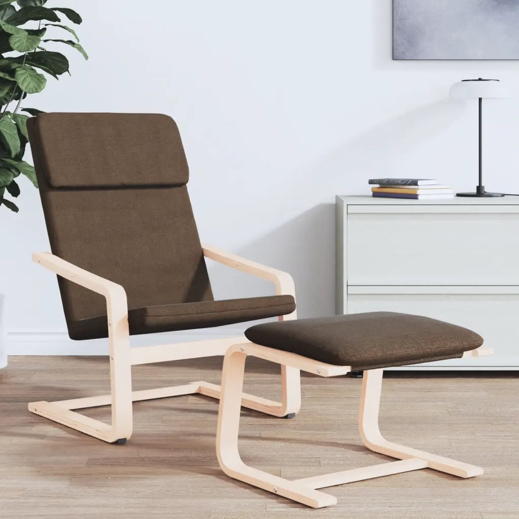 Sedia Relax Marrone Scuro in Tessuto 351056