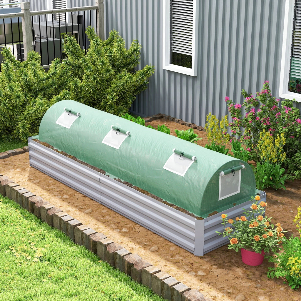 Serra da Giardino con Finestrelle ¨C Minimal ¨C Verde Acciaio 300x80x45 cm
