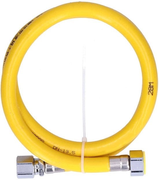 Valvola di gas in acciaio inossidabile - 1 m - Flexibile - Connettori a vite G1/2 - Facile da installare - Resistente alla corrosione - Viti di regolazione della valvola