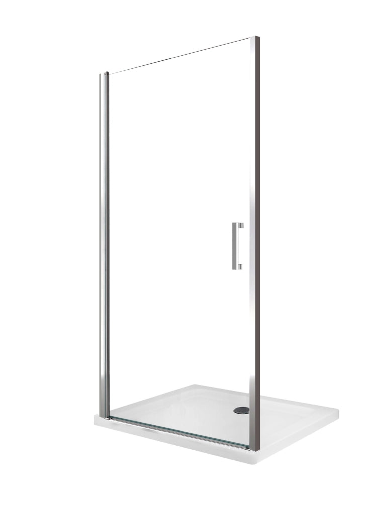 Parete Doccia Battente In Nicchia Vetro 8 mm Easy-clean Reversibile 74-78 REGOLABILE - H 200 CM - 8 MM