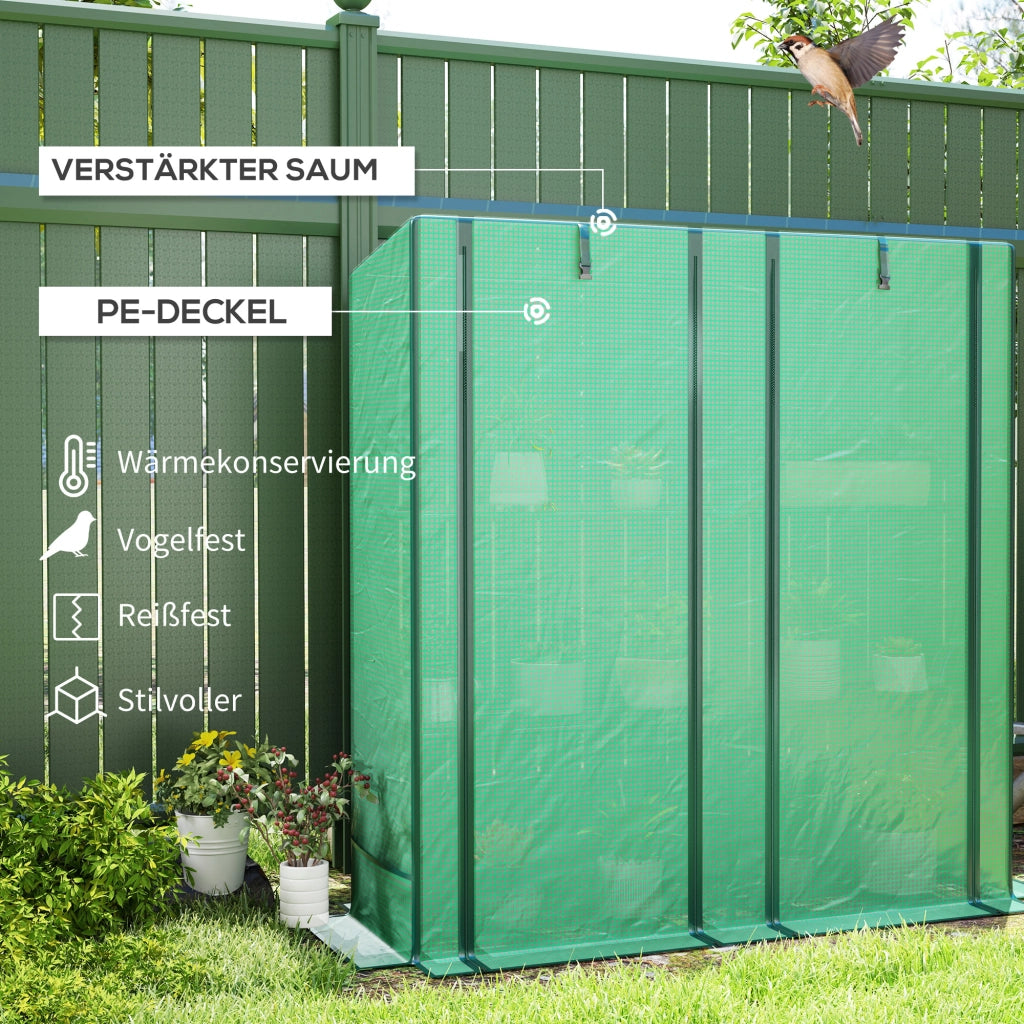 Serra Mini con 3 Ripiani ¨C zephmum ¨C Verde 144x48x152 cm