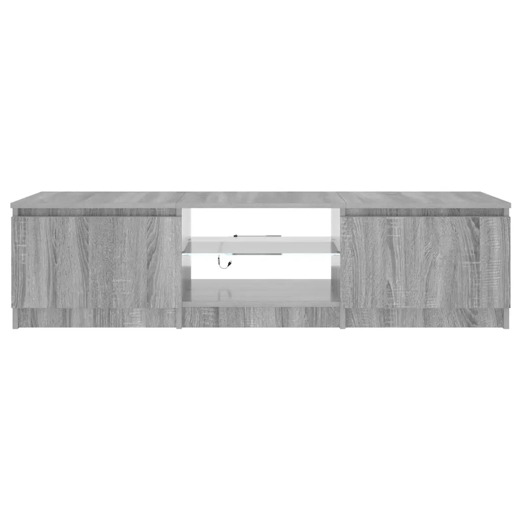 Mobile TV | Armadietto TV | Mobile Porta TV con Luci LED Grigio Sonoma 140x40x36 cm