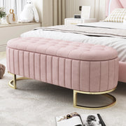 PANCA Contenitore 120 cm Velluto Rosa