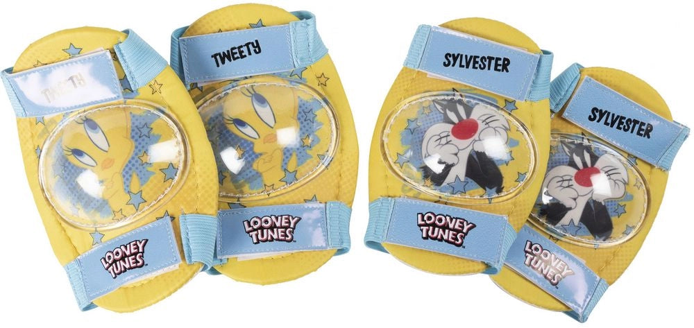 Kit di protezione bici Titti Silvestro  ginocchiere gomitiere Looney Tunes bambini