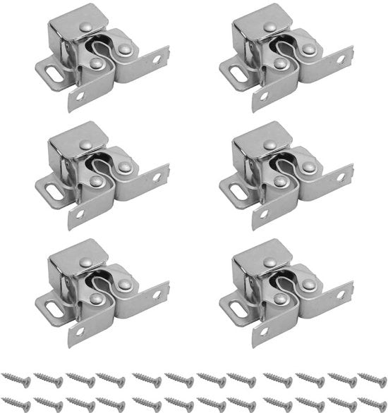 Stoppi per porte in metallo corrosione resistente - 6 pezzi - per serrature di porte interne