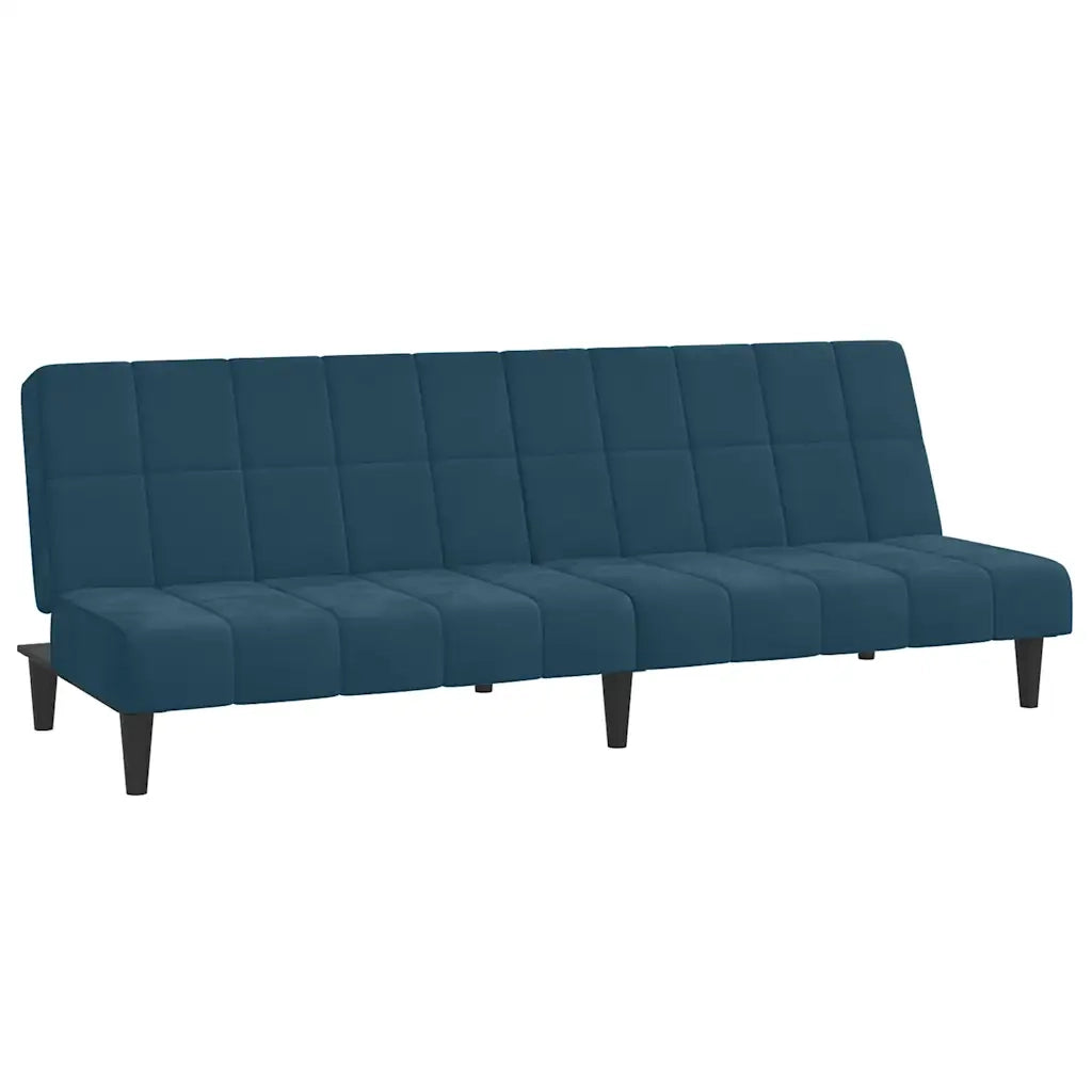 Divano Letto a 2 Posti-Sofa Letto 2 Posti-Daybed Blu in Velluto 626729