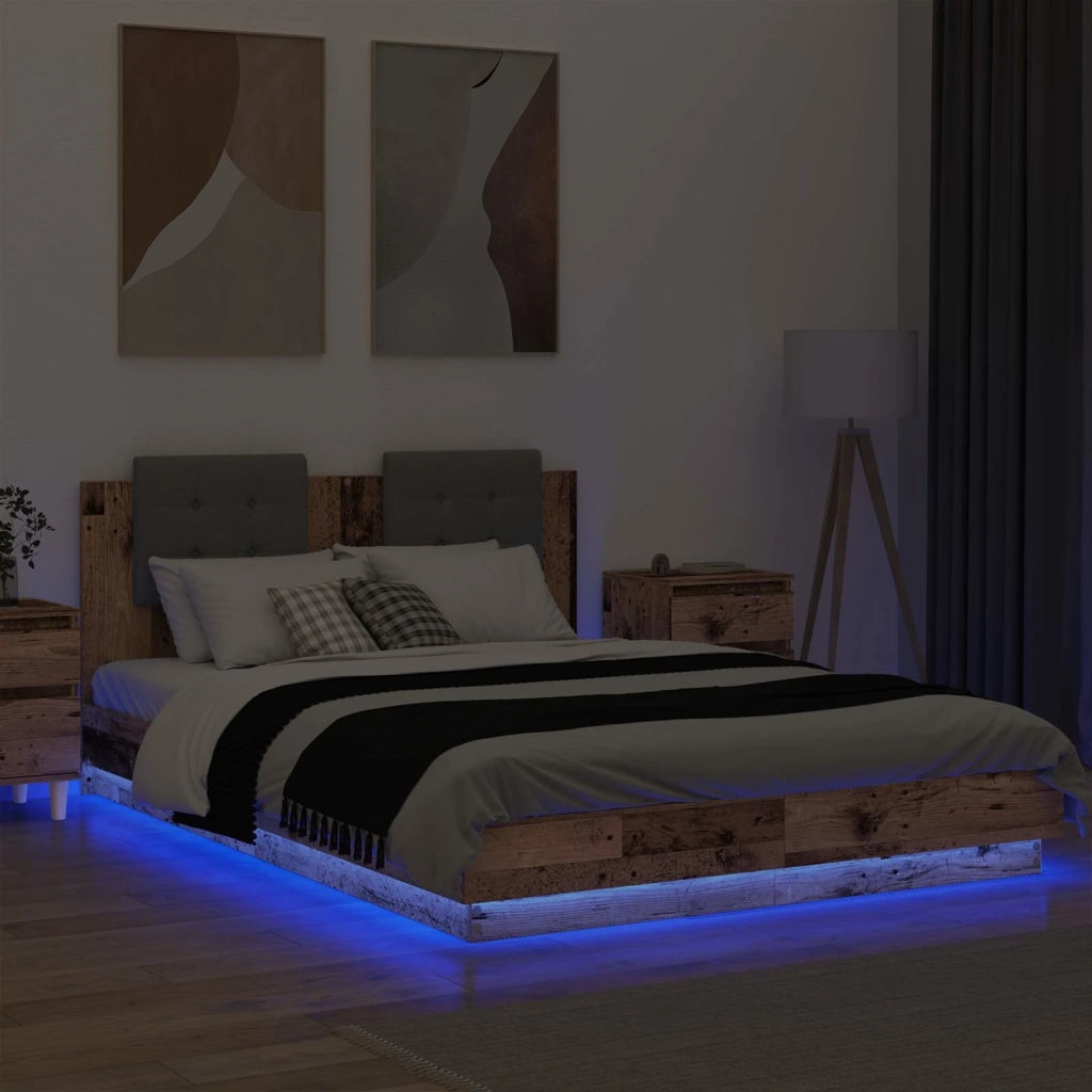 Struttura letto con testata Legno vecchio 150 x 200 cm 3416340