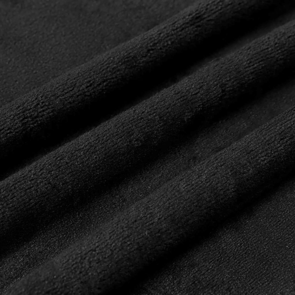 Coperte da Pile 6 pz Nero 130 x 150 cm Panno