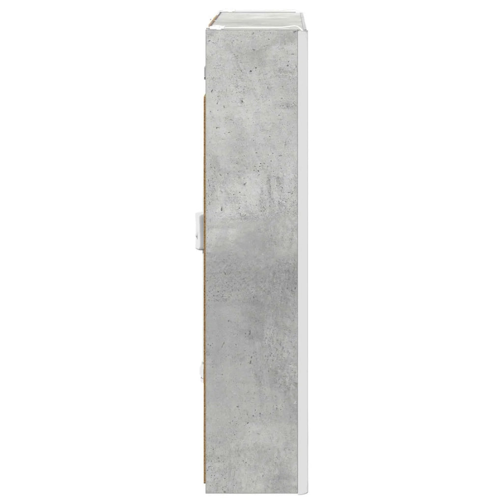 Mobiletto per specchio da bagno Grigio cemento 889242