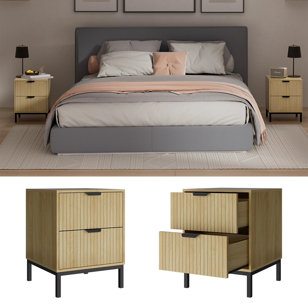 Vicco Comodino Rovere 40 x 52 cm Set di 2