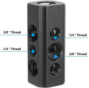 Adattatore di montaggio con 1/4" e 3/8" dado a vite