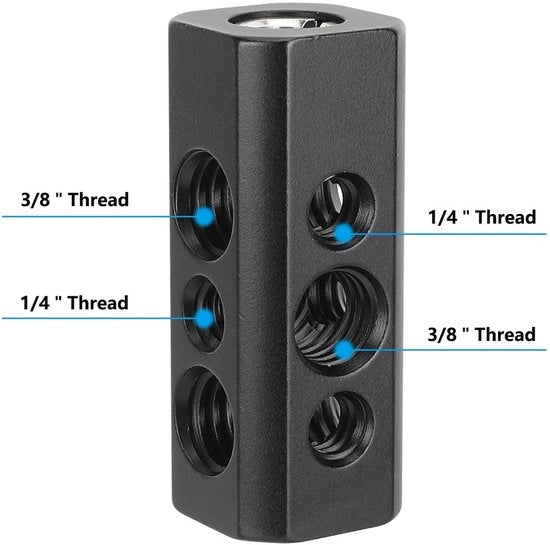 Adattatore di montaggio con 1/4" e 3/8" dado a vite