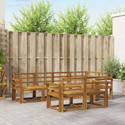 Set di divani da esterno 7 pcs Naturale