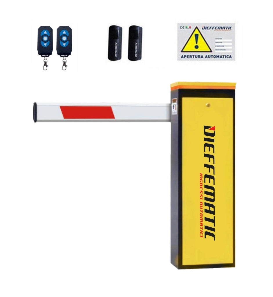 KIT BARRIERA AUTOMATICA STRADALE SUNNY CHIUSURA INGRESSI E PARCHEGGI 24V 3 MT