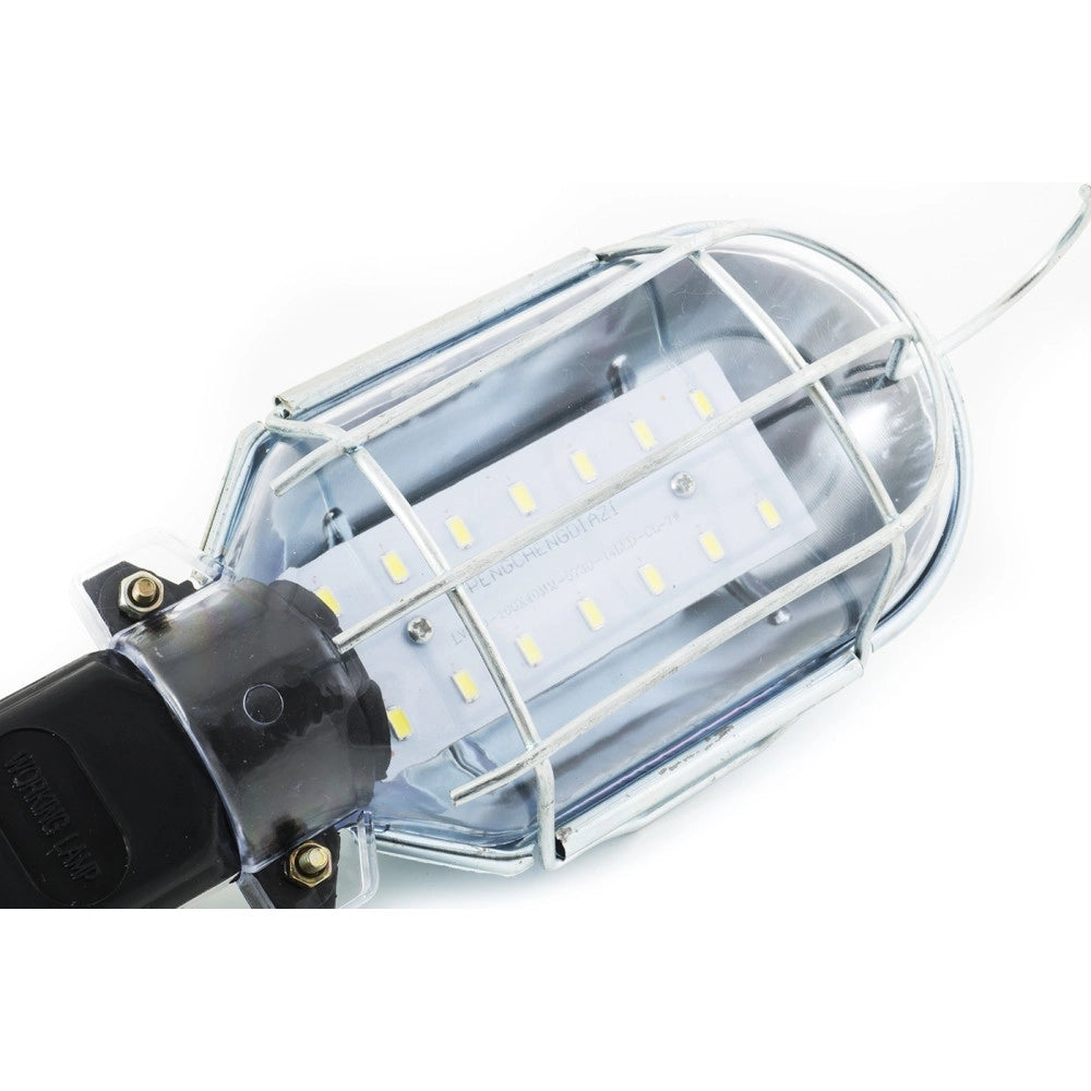 Trade Shop - Lampada Portatile 12 Led Da Lavoro 5 Mt Cavo Gancio Lavoto Meccanico Elettrauto -