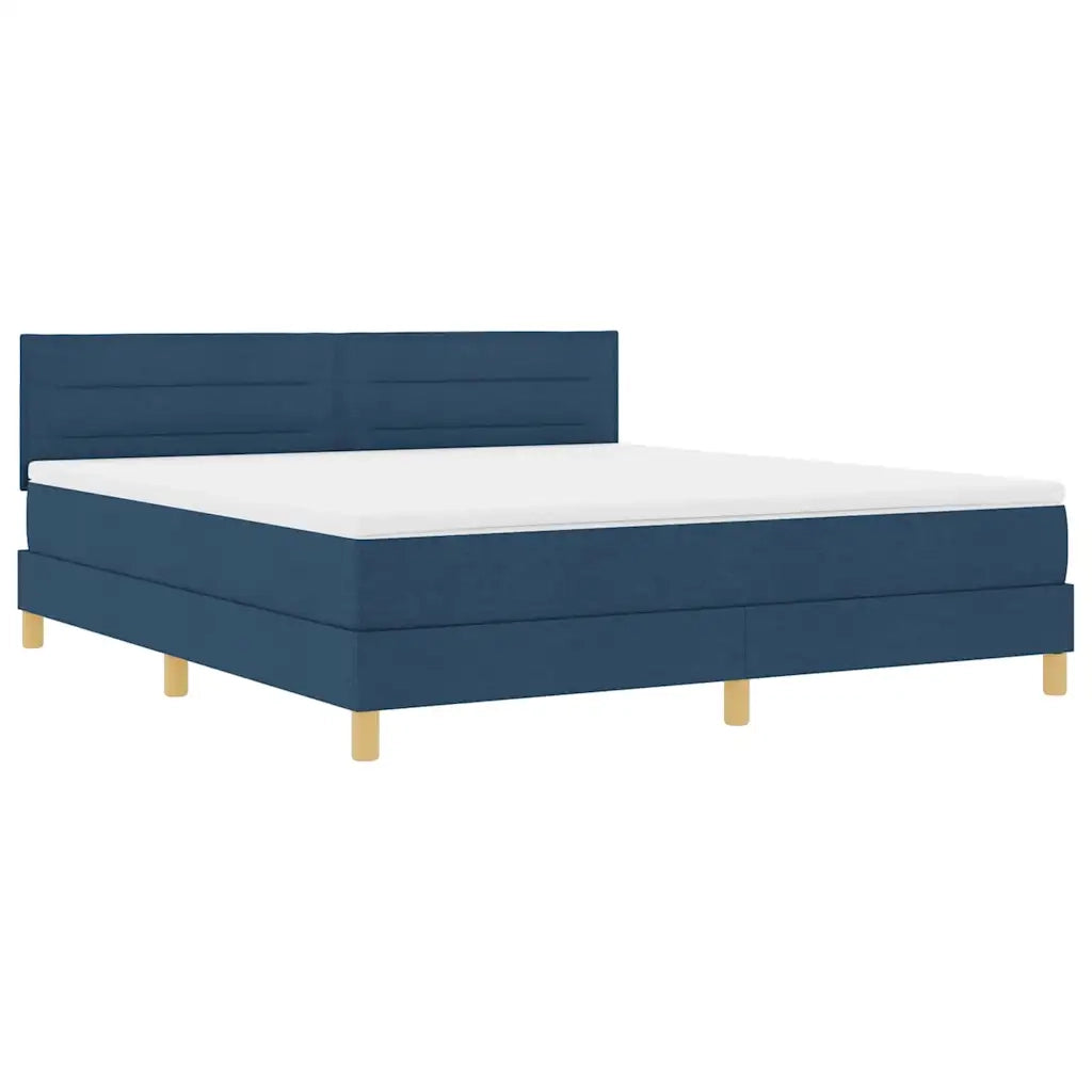 Letto a molle con cuscino con testiera Blu 180 x 200 cm Tessuto 3338866