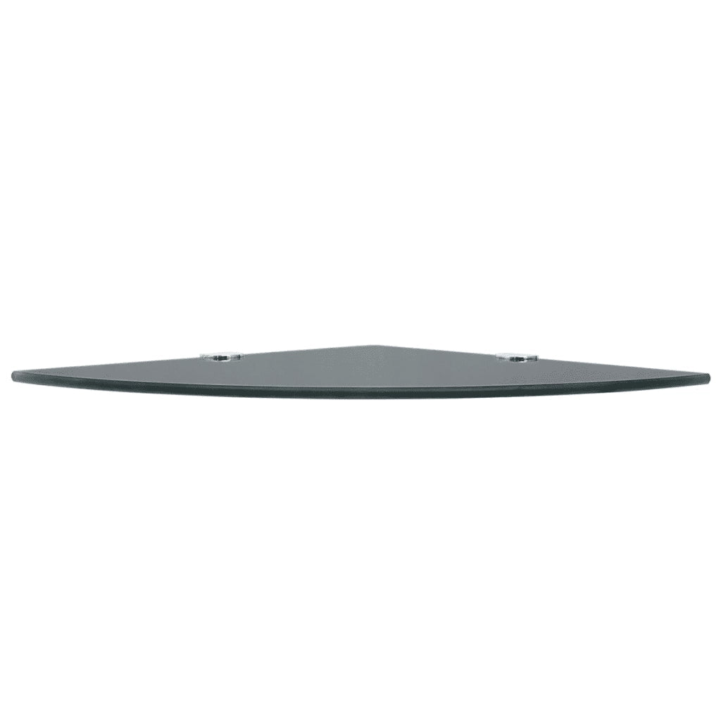 Scaffale Angolare con Supporti Cromati in Vetro Nero 35x35 cm 243856