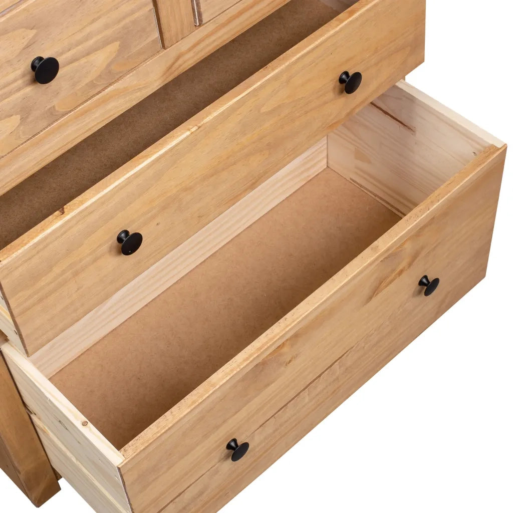 Credenza | Madia | Buffet da pranzo | Armadio da pranzo 80x40x83 cm in Legno Massello di Pino Panama Range