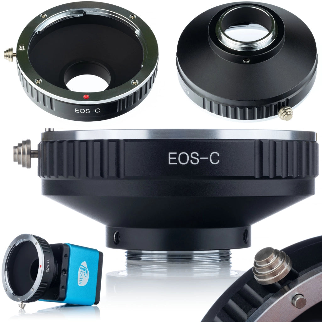 Adattatore C-Mount per Canon EOS – Compatibile con Obiettivi EF EF-S e Fotocamera Raspberry Pi HQ