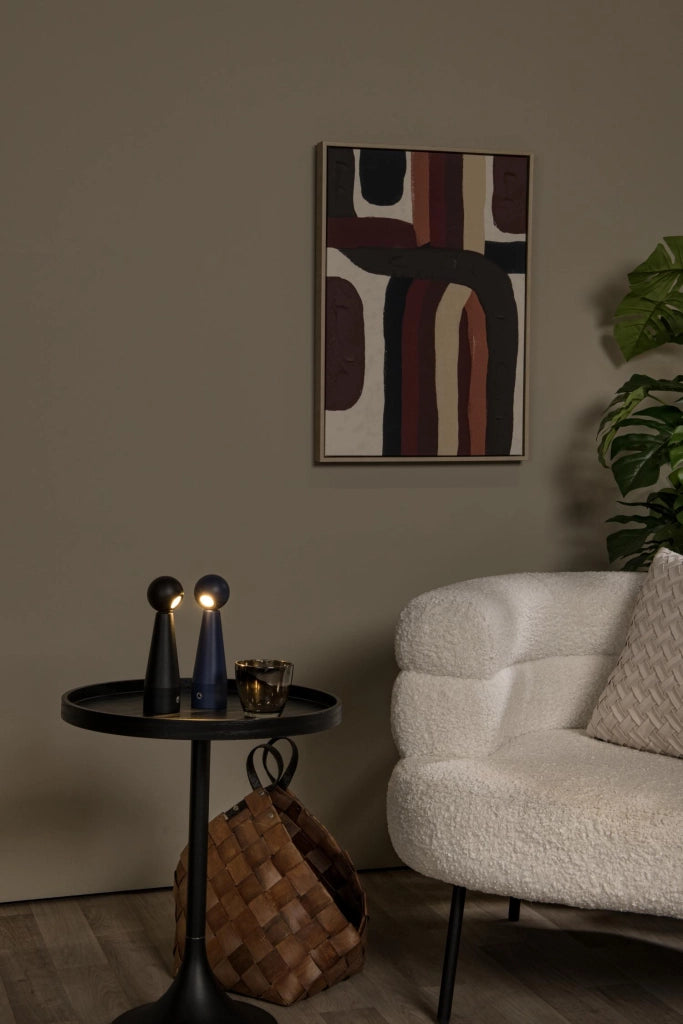 Lampada da tavolo LED integrato nera Lucide IPSOS
