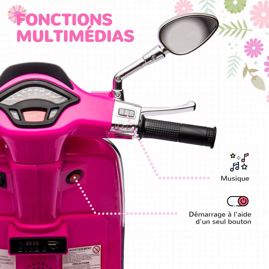 Scooter Elettrico Bambini ¨C Minimal ¨C Rosa 107x47x73 cm